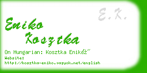 eniko kosztka business card